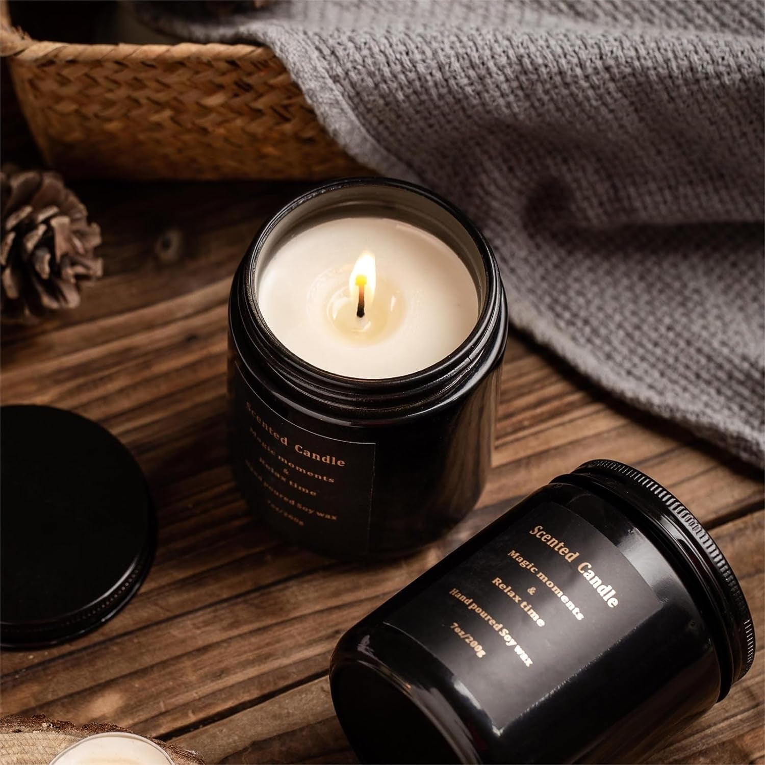 Sage & Sea Salt Soy Candle – 7oz Natural Aromatherapy Candle for Home Cleansing & Relaxation | Non-Toxic, Strong Scented, Smokeless Burn