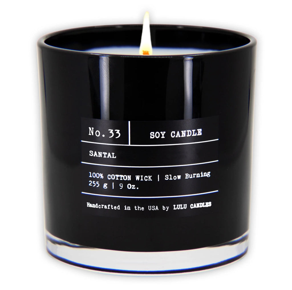 Santal Luxury Soy Candle – Hand-Poured in the USA | 9oz Highly Scented Jar Candle for Home Fragrance & Modern Decor